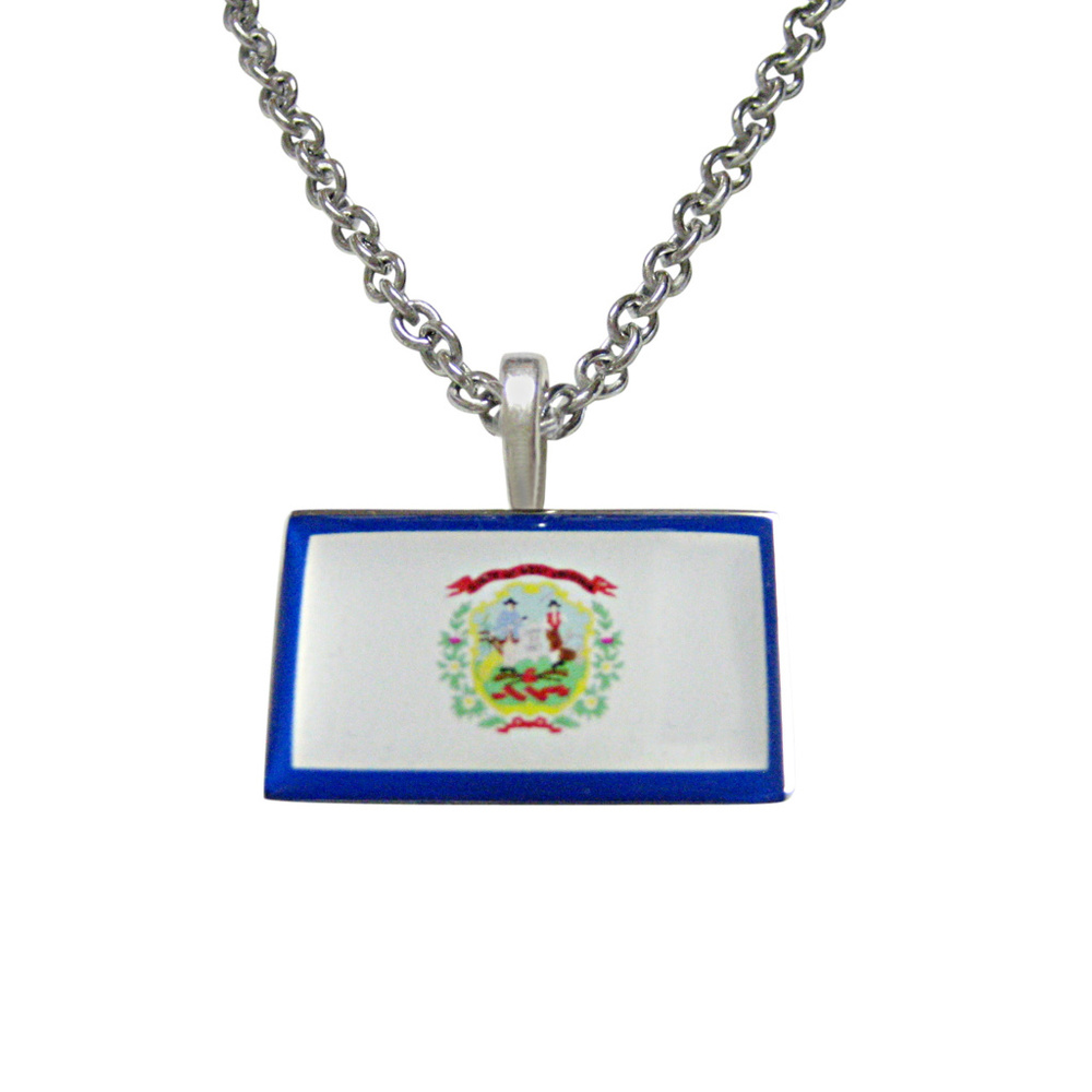 West Virginia State Flag Pendant Necklace